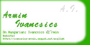 armin ivancsics business card